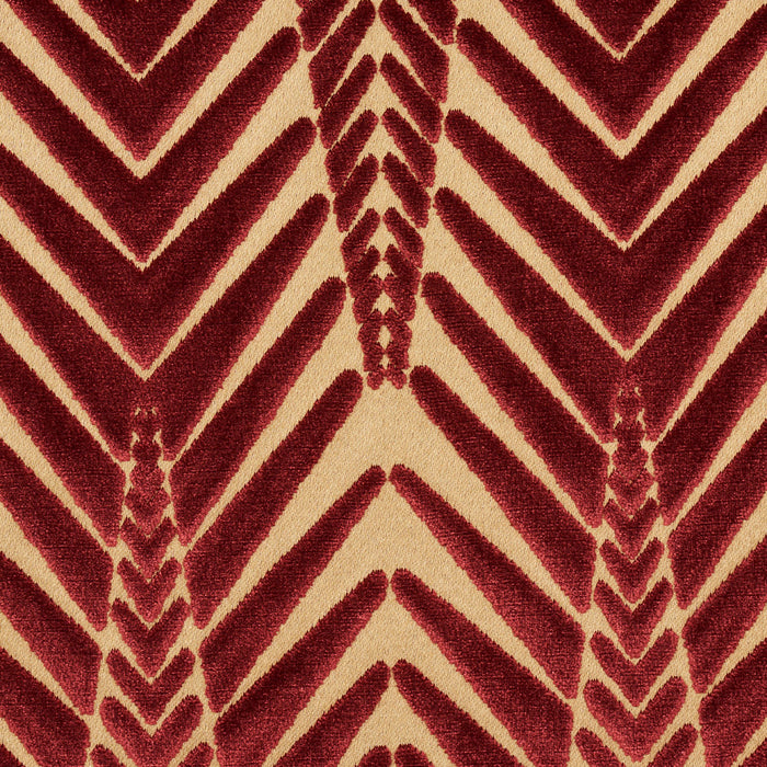 Schumacher Zebra Velvet Gold Plum Fabric 83401