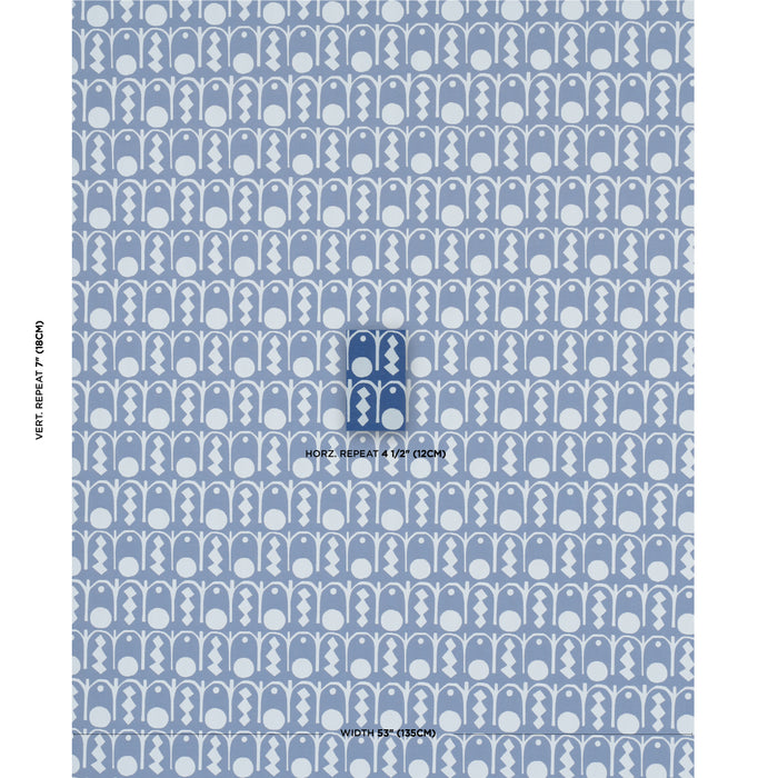 Schumacher Downtown Blues Fabric 83411