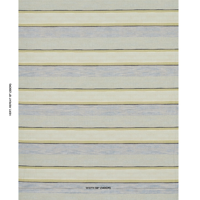 Schumacher Pikes Stripe Aegean Fabric 83501