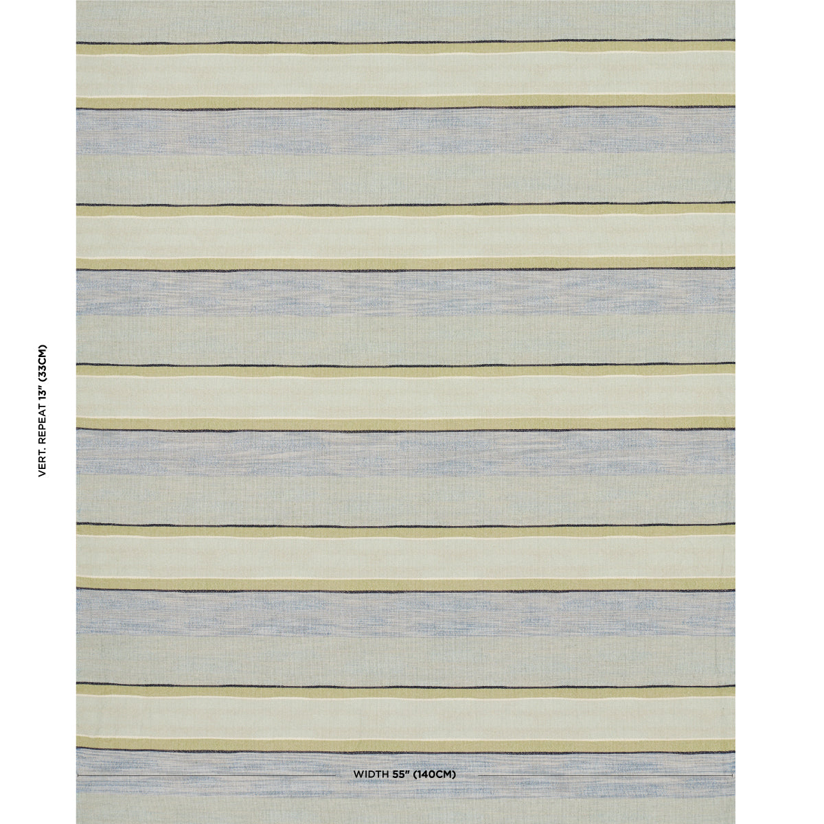 Schumacher Pikes Stripe Aegean Fabric Sample 83501