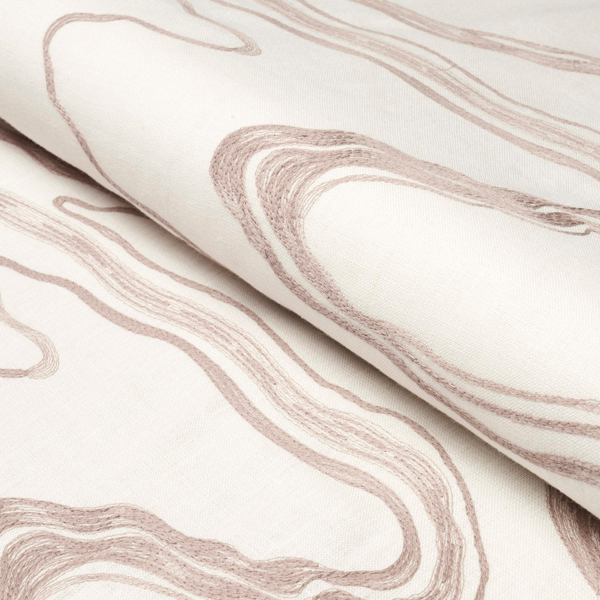 Schumacher Desert Wind Embroidery Sandstone Fabric Sample 83522