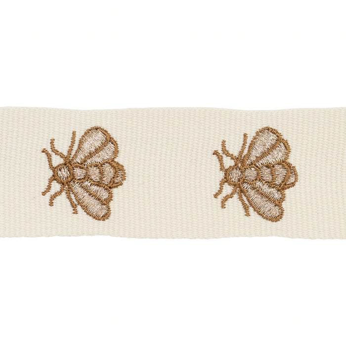 Schumacher Hubert'S Bees Tape Ivory & Gold Trim 83532