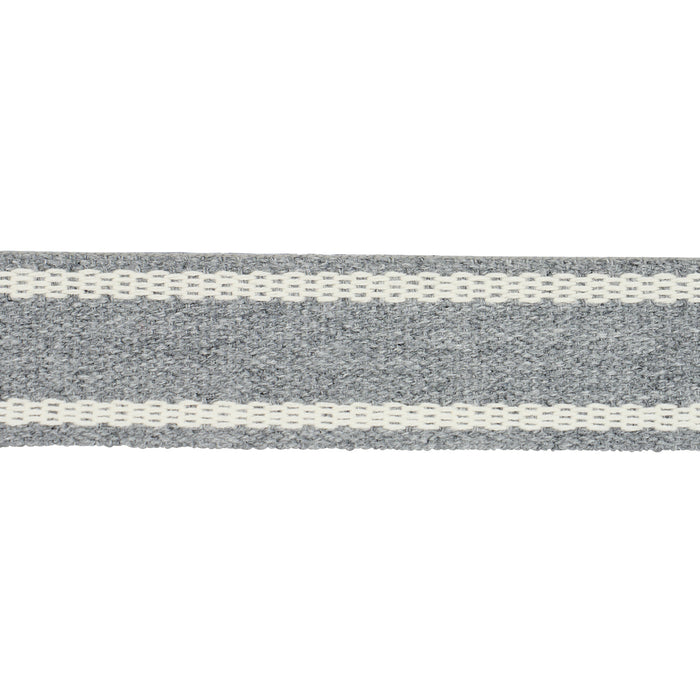 Schumacher Sullivan Tape Narrow Indoor/Outdoor Grey Trim Sample 83671