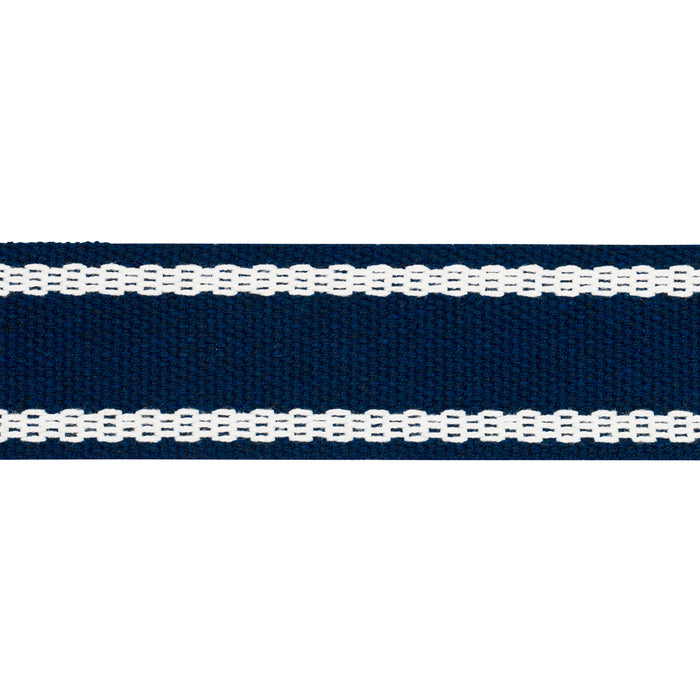 Schumacher Sullivan Tape Narrow Indoor/Outdoor Navy Trim Sample 83673