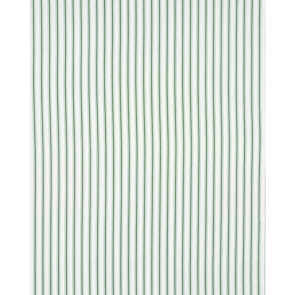 Schumacher Birdie Ticking Stripe Leaf Green Fabric 83700