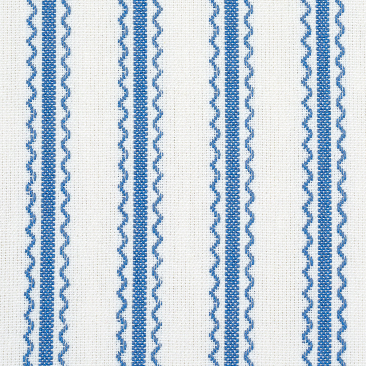 Schumacher Birdie Ticking Stripe Indigo Fabric 83702