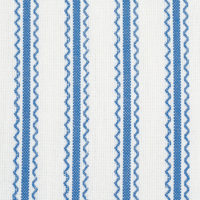 Schumacher Birdie Ticking Stripe Indigo Fabric Sample 83702