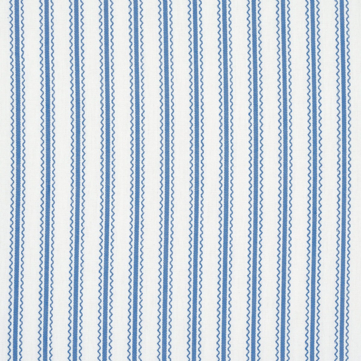 Schumacher Birdie Ticking Stripe Indigo Fabric 83702