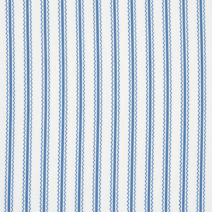 Schumacher Birdie Ticking Stripe Indigo Fabric 83702