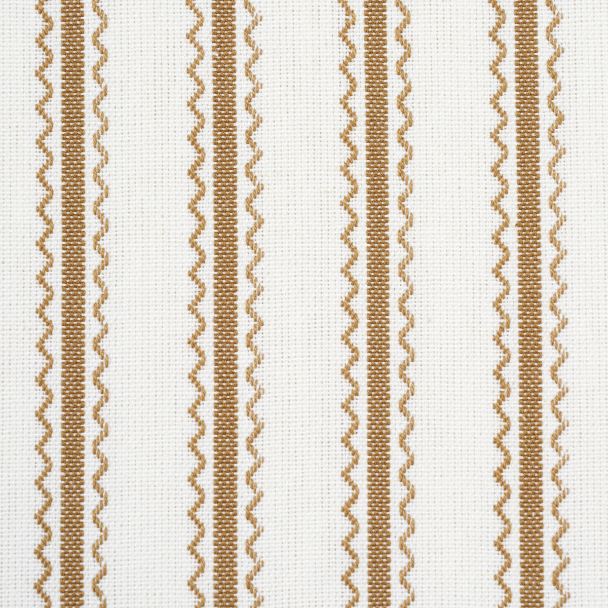 Schumacher Birdie Ticking Stripe Neutral Fabric 83703