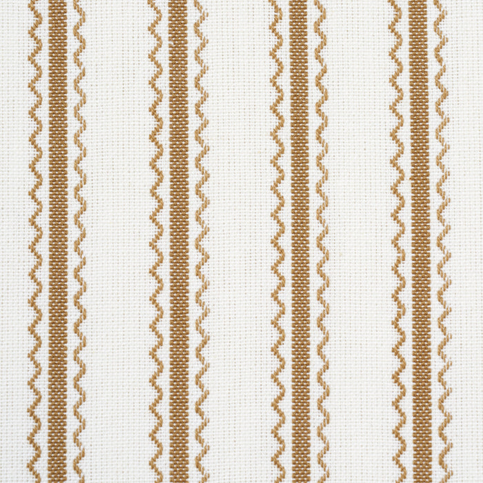 Schumacher Birdie Ticking Stripe Neutral Fabric 83703