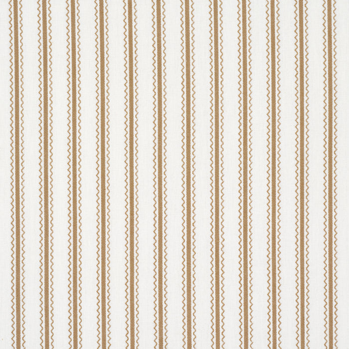 Schumacher Birdie Ticking Stripe Neutral Fabric 83703