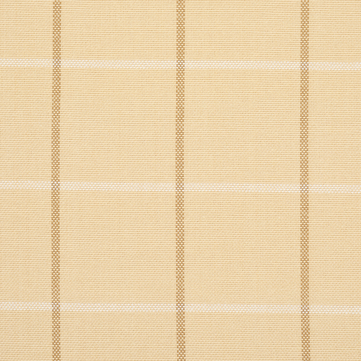 Schumacher Frannie Windowpane Camel Fabric 83780