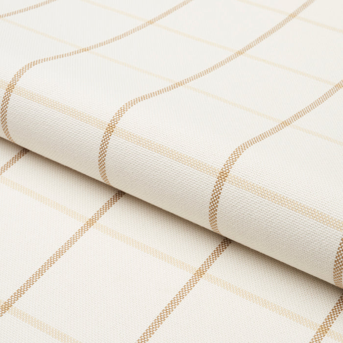 Schumacher Frannie Windowpane Neutral Fabric 83781