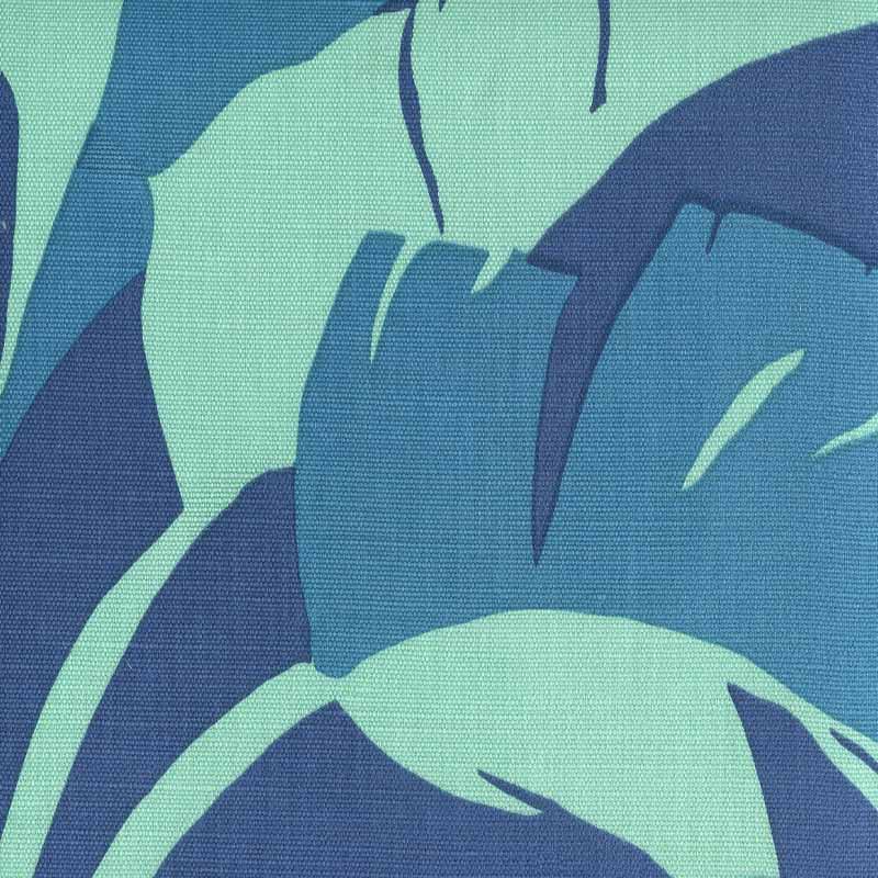 China Seas Amazon Leaf Green Lime Blue Fabric 8380-13