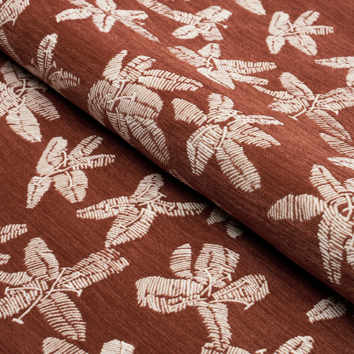 Schumacher Hibiscus Teak Fabric 83810