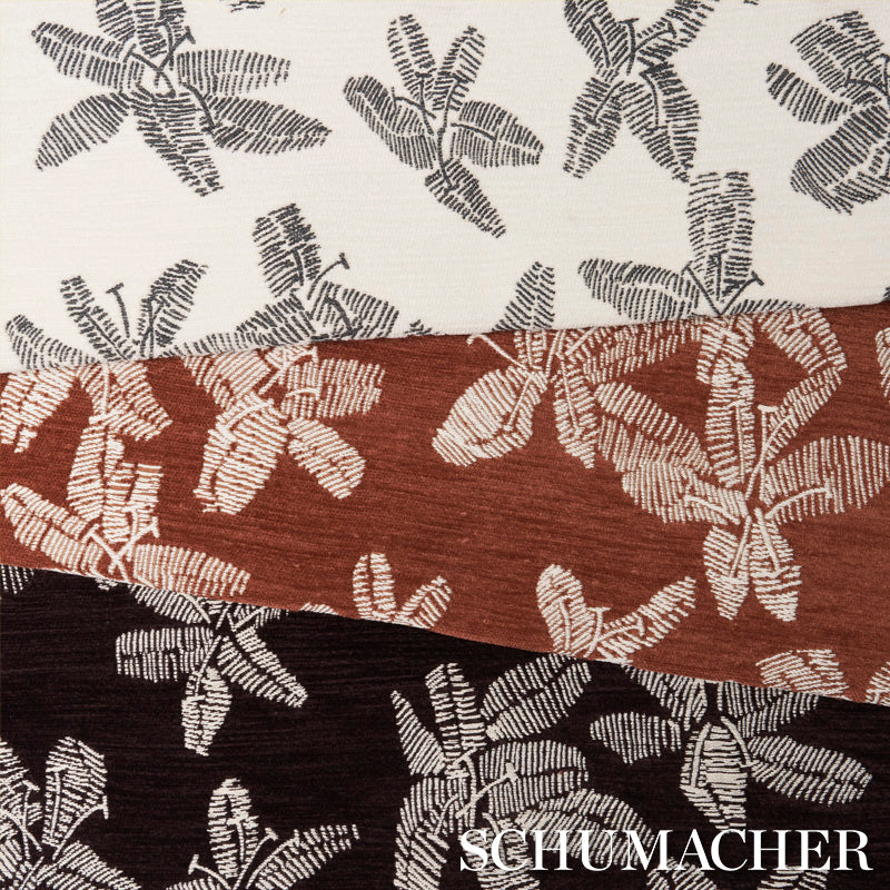 Schumacher Hibiscus Teak Fabric 83810