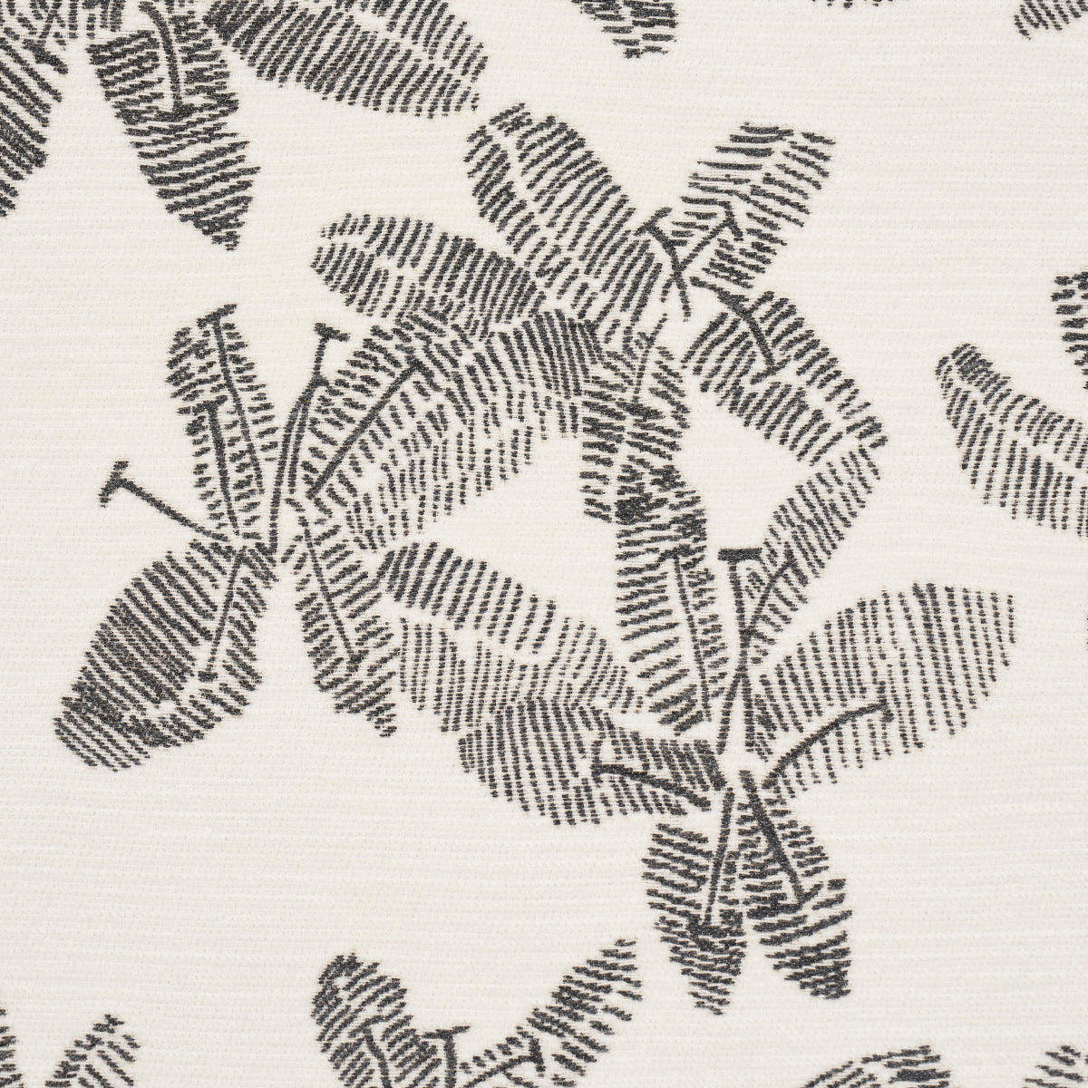 Schumacher Hibiscus Black & White Fabric 83812