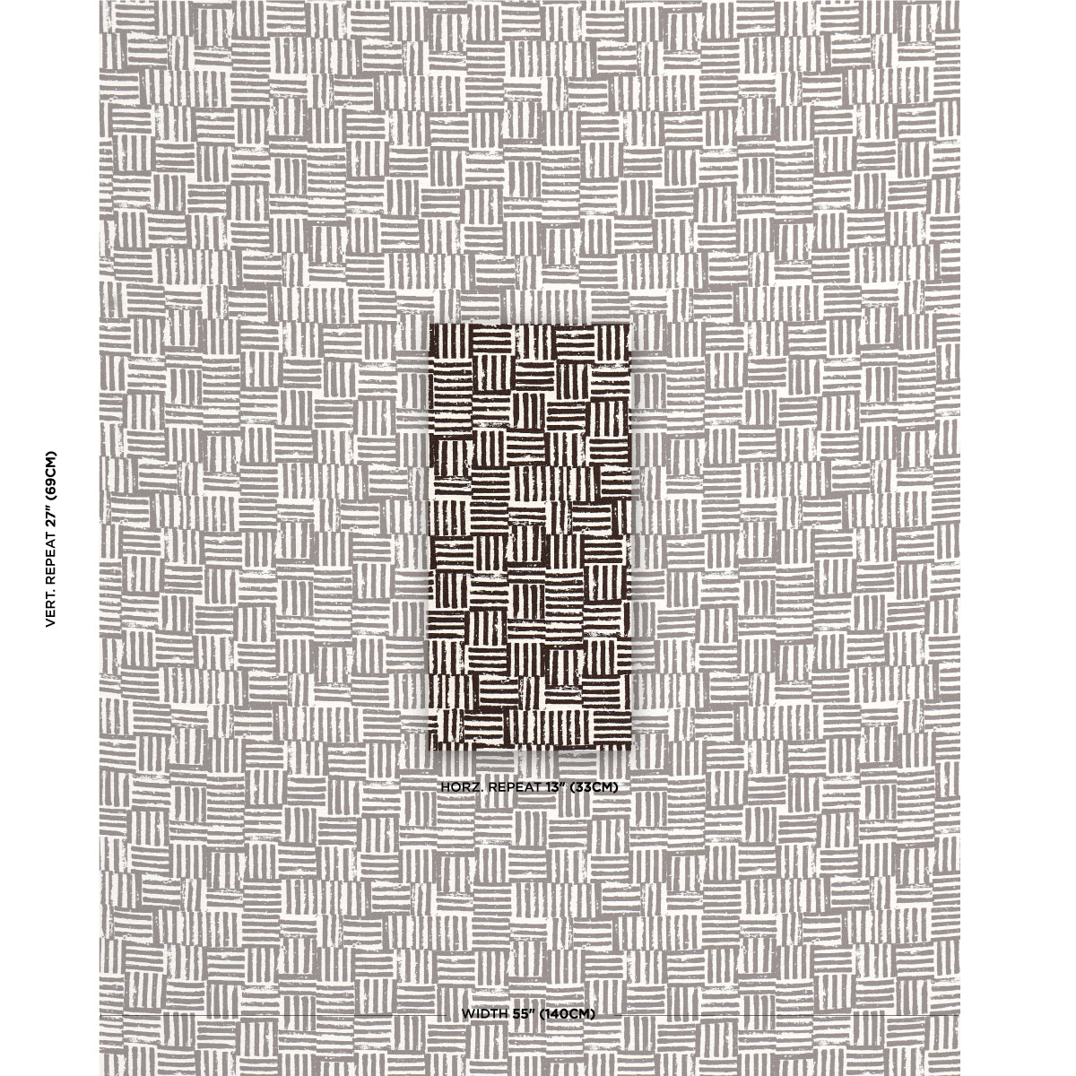 Schumacher Patchwork Cacao Fabric 83820