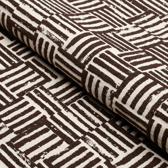 Schumacher Patchwork Cacao Fabric 83820