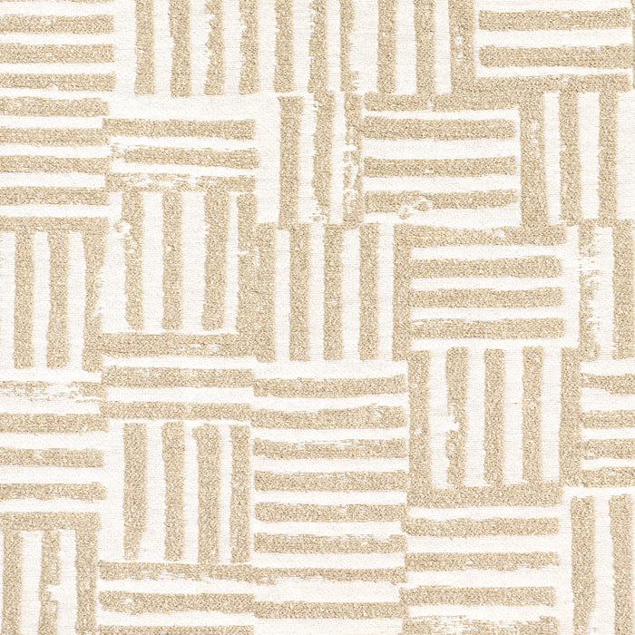 Schumacher Patchwork Sand Fabric 83821