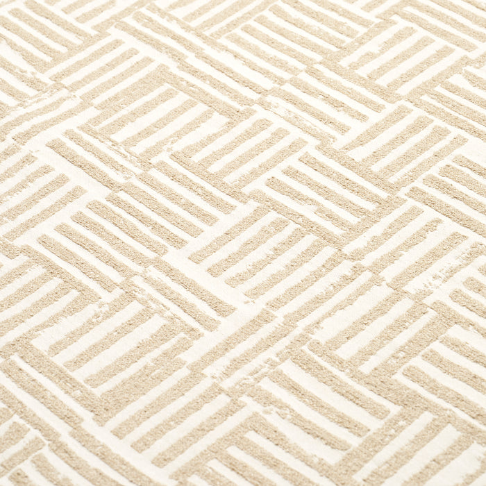 Schumacher Patchwork Sand Fabric 83821