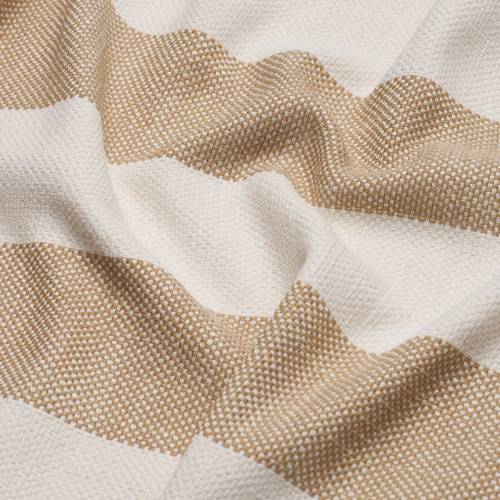 Schumacher Desert Wide Stripe Sand Fabric Sample 83831