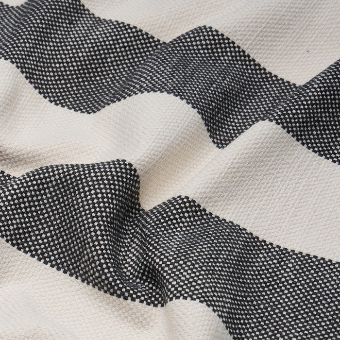 Schumacher Desert Wide Stripe Charcoal Fabric Sample 83832