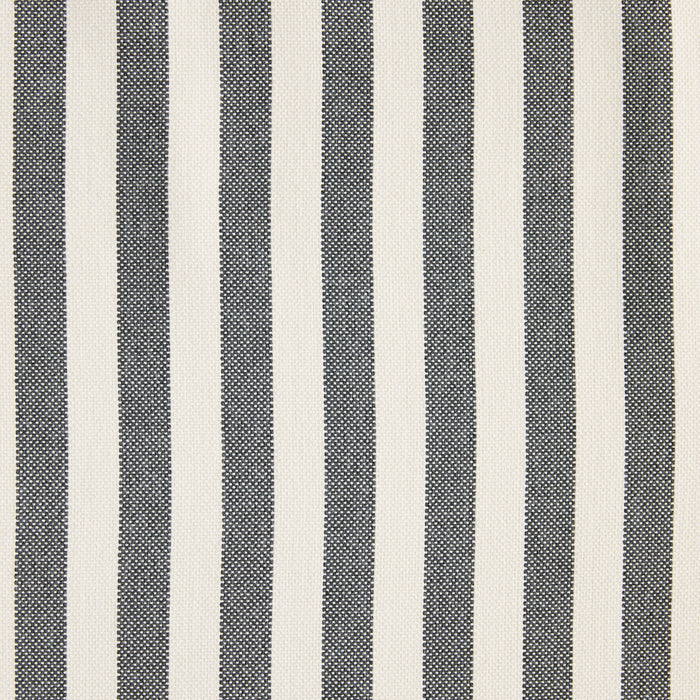 Schumacher Even Stripe Indoor/Outdoor Charcoal Fabric 83840