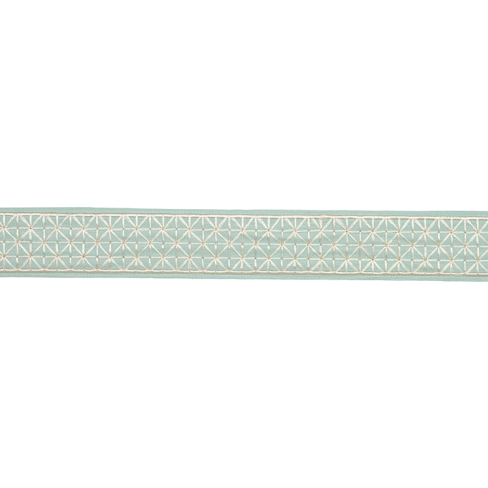 Schumacher Directoire Tape Narrow Teal Trim Sample 83852