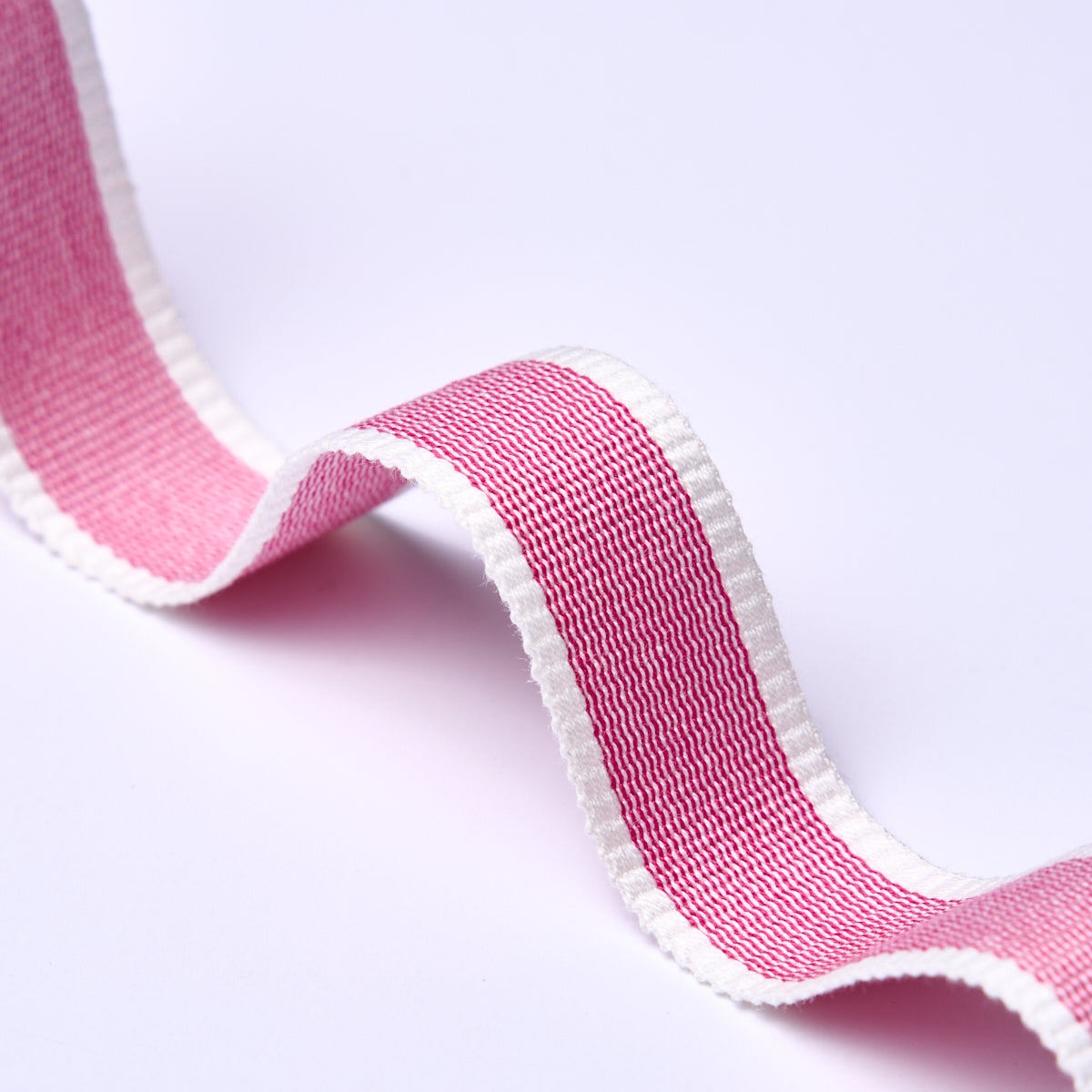 Schumacher Sandpiper Tape Narrow Pink Trim Sample 83892