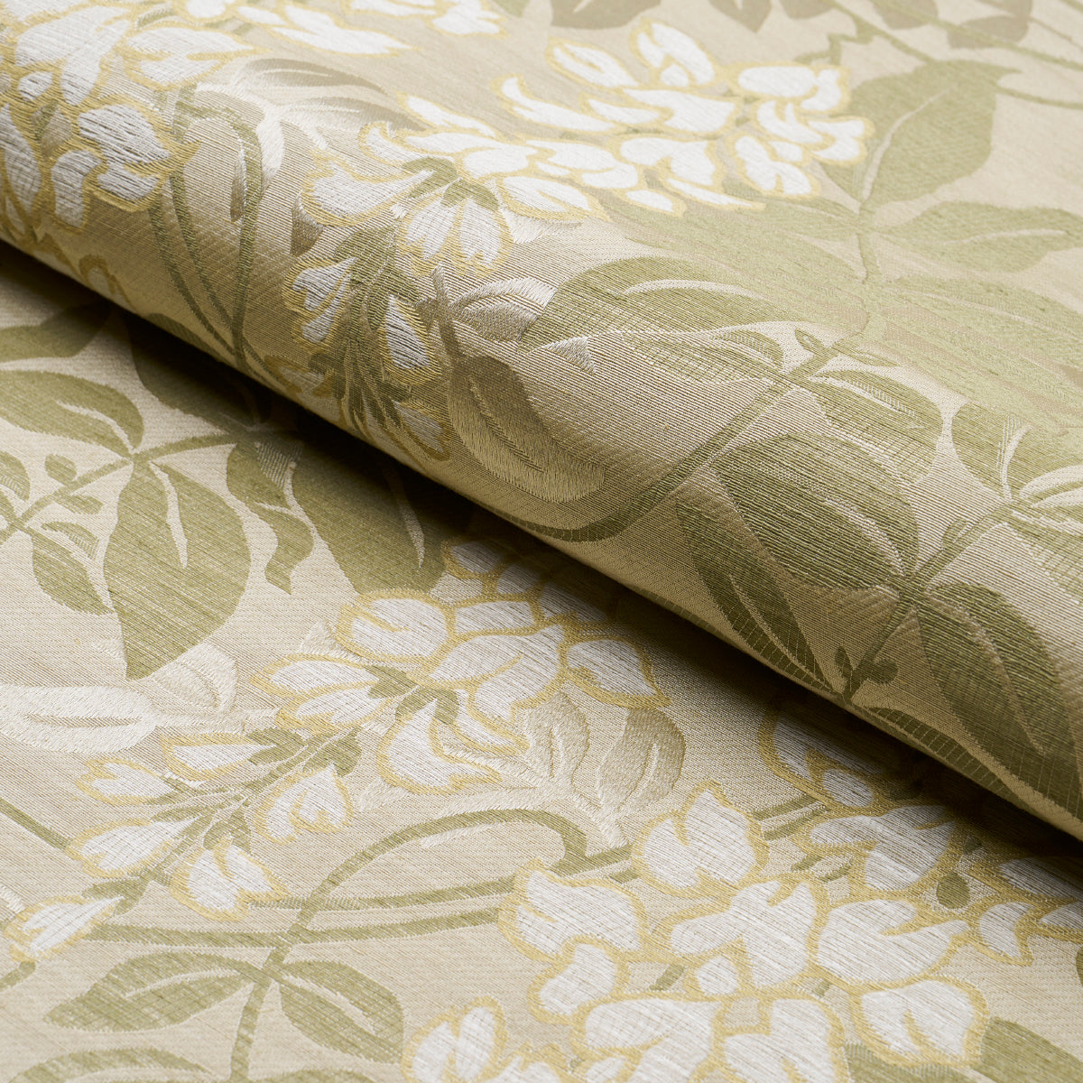 Schumacher Lucia Wisteria Moss Fabric Sample 83901