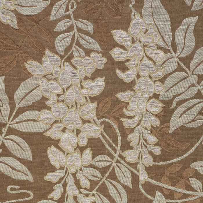 Schumacher Lucia Wisteria Sable Fabric Sample 83902