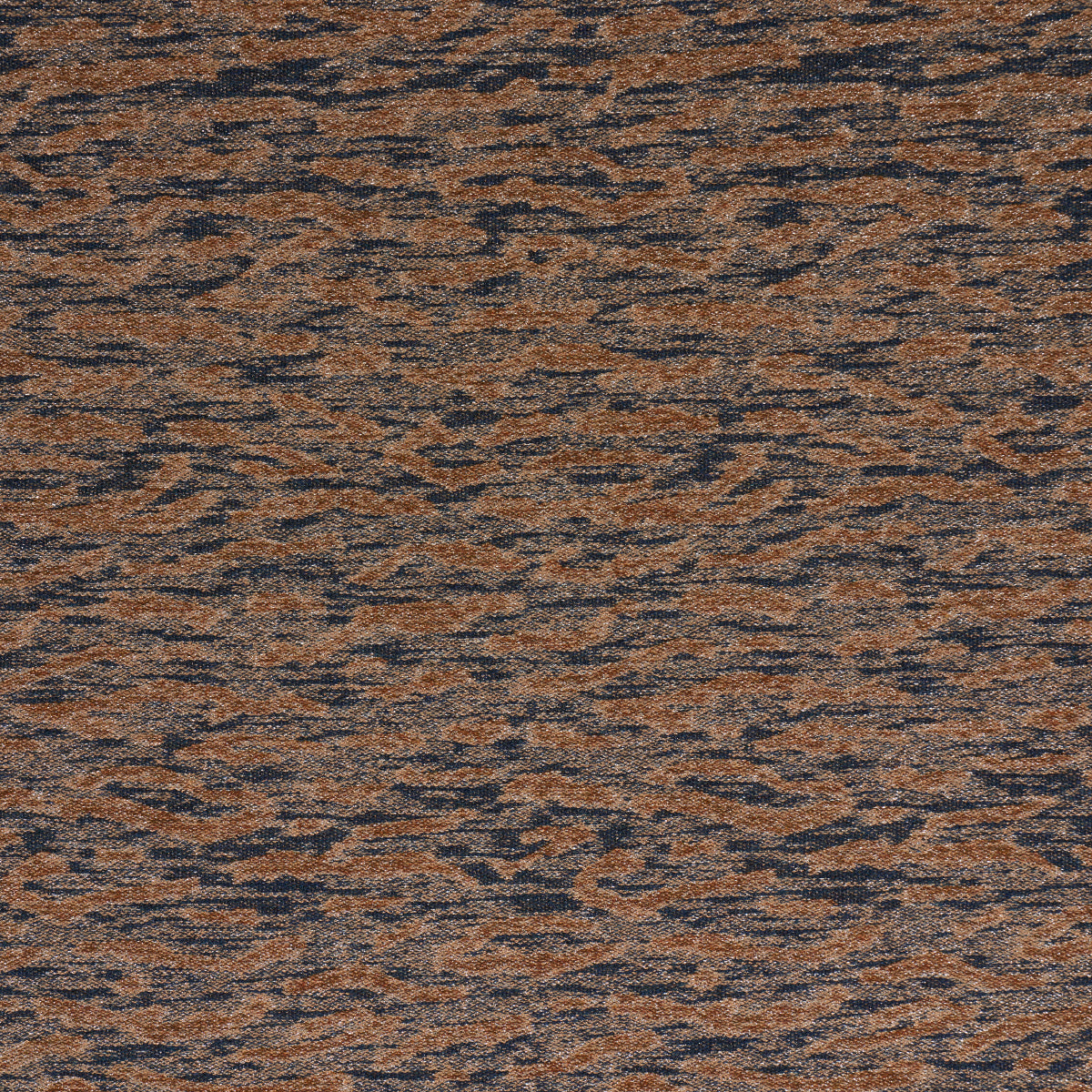 Schumacher Altamira Navy/Brown Fabric 83970