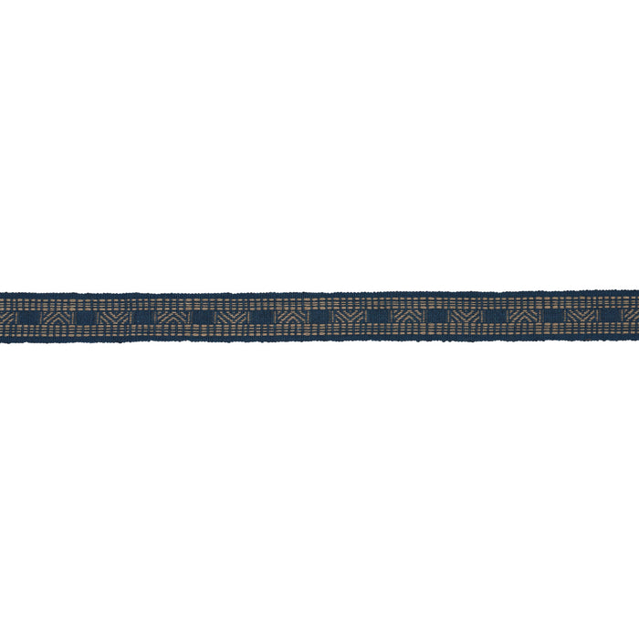 Schumacher Nael Linen Cotton Tape Indigo Trim Sample 83980