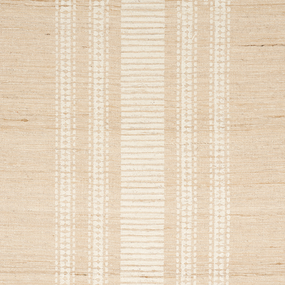 Schumacher Cassia Handwoven Silk Stripe Natural Fabric 83990