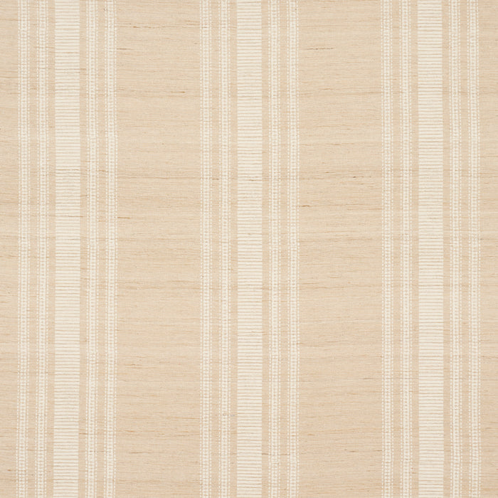 Schumacher Cassia Handwoven Silk Stripe Natural Fabric 83990