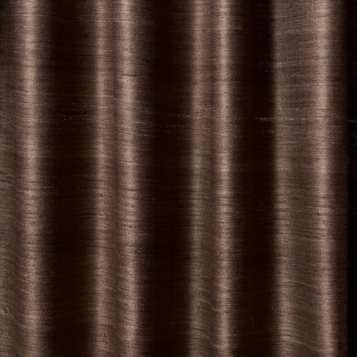 Schumacher Amir Handwoven Silk Casement Walnut Fabric 84072