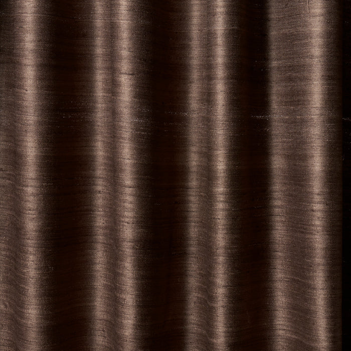 Schumacher Amir Handwoven Silk Casement Walnut Fabric Sample 84072