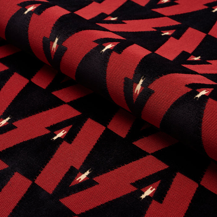 Schumacher Kalido Velvet Ladybird Fabric Sample 84120