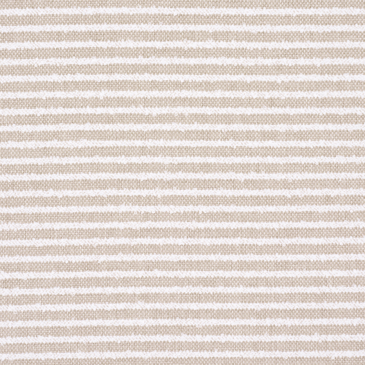 Schumacher Bouclé Stripe Indoor/Outdoor Flax Fabric 84261