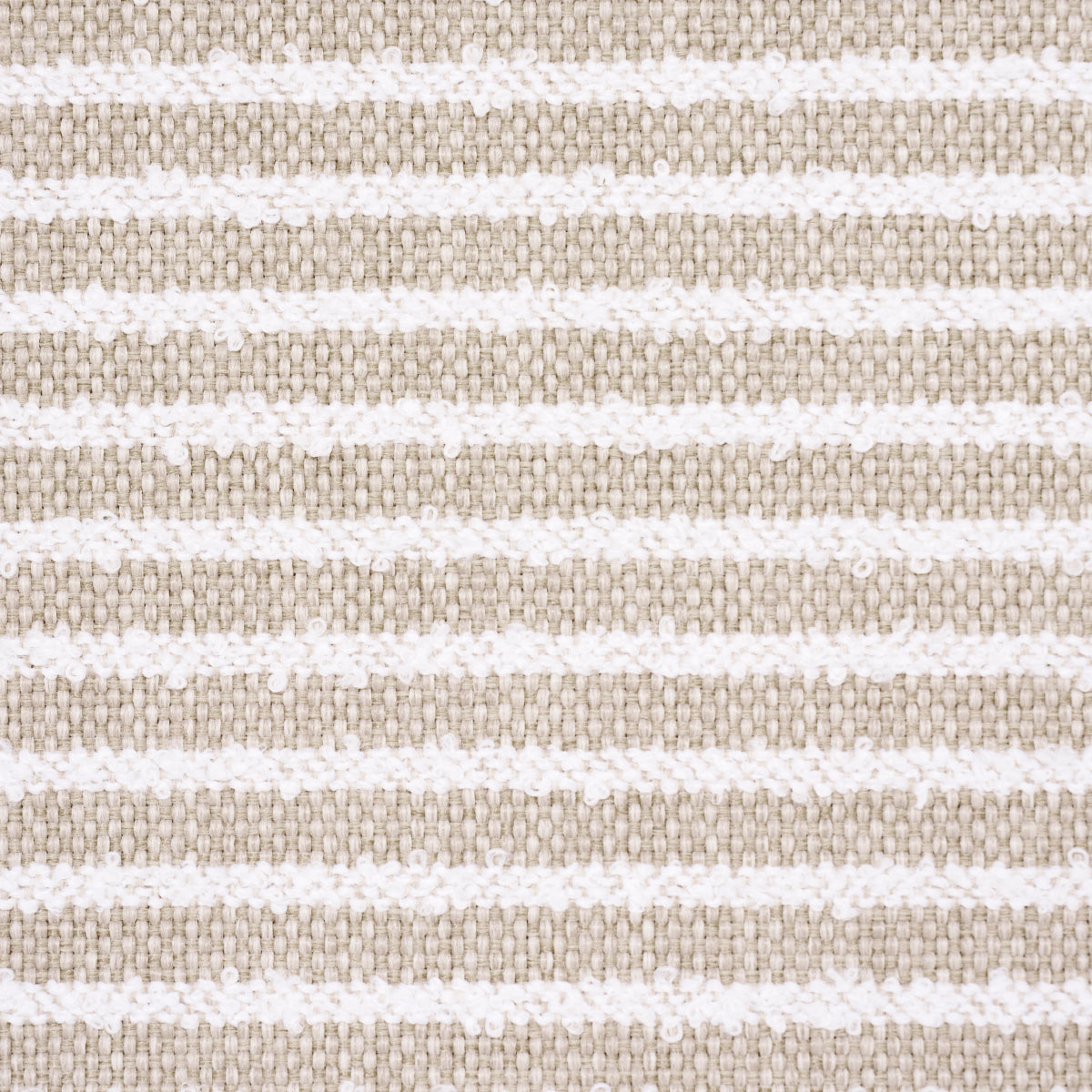 Schumacher Bouclé Stripe Indoor/Outdoor Flax Fabric 84261