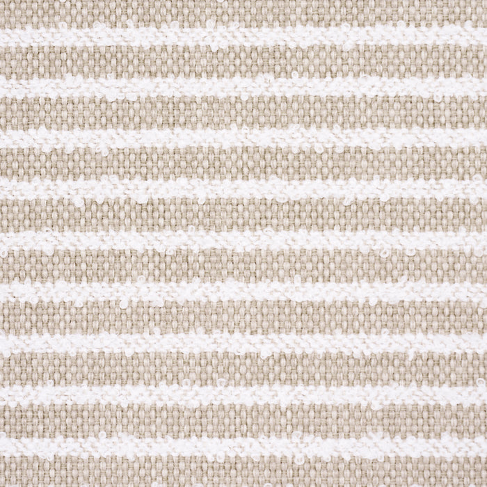 Schumacher Bouclé Stripe Indoor/Outdoor Flax Fabric 84261