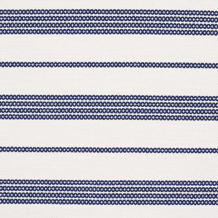 Schumacher Serra Mesa Indoor/Outdoor Stripe Navy Fabric Sample 84270