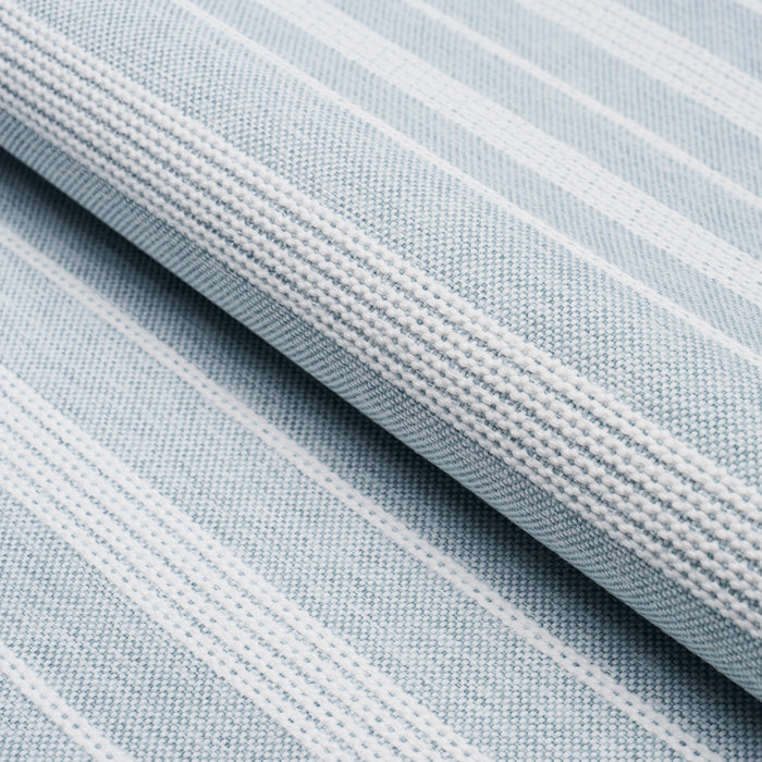 Schumacher Serra Mesa Indoor/Outdoor Stripe Chambray Fabric Sample 84271