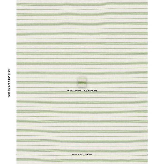 Schumacher Serra Mesa Indoor/Outdoor Stripe Verde Fabric 84272