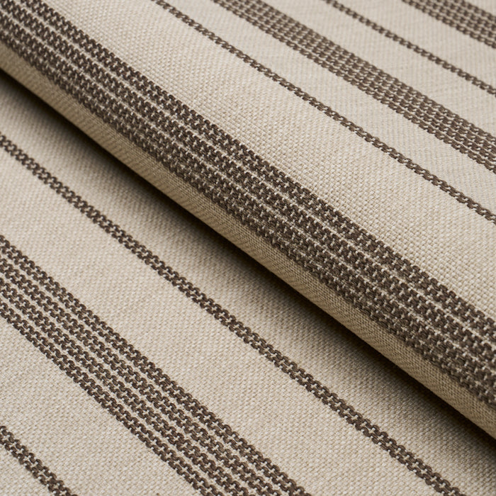 Schumacher Serra Mesa Indoor/Outdoor Stripe Burlap Fabric Sample 84273