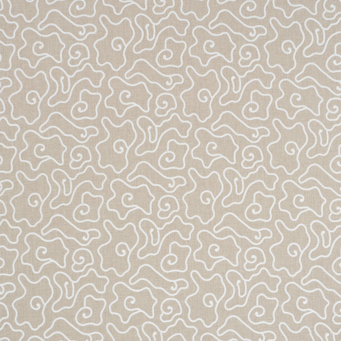 Schumacher Noyo Indoor/Outdoor Embroidery Flax Fabric 84290