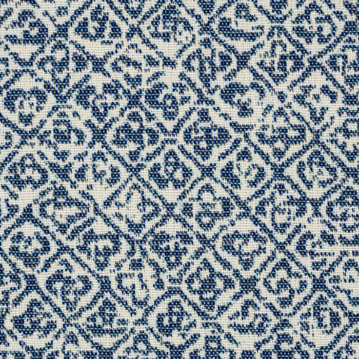 Schumacher Sarong Weave Indoor/Outdoor Indigo Fabric 84303