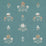 Schumacher Elmslie Embroidery Teal Fabric 84370